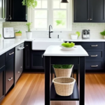 black kitchen cabinets